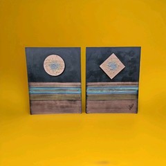 Lee Reynolds Abstract Diptych – 3D Art