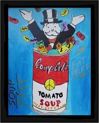 Expressionism/Abstract 11×14 Soup Man Signed Colorful Hand Made Painting