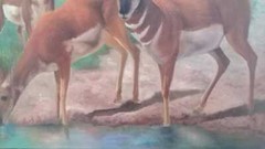 FINE ART Antique Oil canvas painting / Landscape Realist Art / Very Beautiful