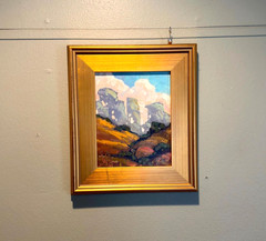Vintage William Hawkins Oil Painting Framed Mountains Arizona Signed Rare Gift