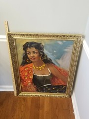 ANTIQUE PAINTING FRAMED 35 inches in height 27 across