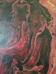 Original Acrylic Pour Painting Abstract Art signed canvas