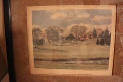 Oak Hill Country Club Framed Oil Painting 1956 by Ralph Reynolds for MacGregor
