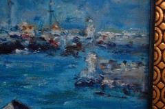 FRAMED ORIGINAL OIL EL MORRO CASTLE HAVANA BAY, CUBA ARTIST: HECTO VIDAL