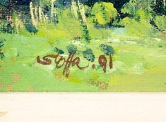 Michael Stoffa (Czech,MA,1923-2001) oil painting 132753