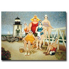 Beach Vacation by Lowell Herrero Gallery-Wrapped Canvas Giclee, (24 in x 32 in)