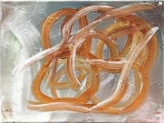 Abstract Impressionist Energy Tumble 9X12″ Modern Art „Shakti Texture“
