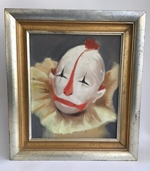 Richard “Dick” W. Dicus, Baltimore/ Taos Artist /Teacher untitled Clown Painting