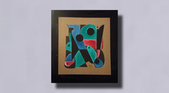 1980 Carlos Merida „Naturaleza Maya“ Original Signed Painting / Certified
