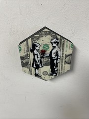 True Love Kids dollar bill US Blood Money Original Street Art Painting Graffiti
