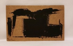 No.54 Original Abstract Minimal Painting on Recycled Cardboard By K.A.DavisArt