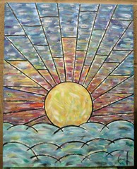 ON ANY SUNDAY 16×20 NEW abstract ORIGINAL big WOW oil Painting Signed Crowell