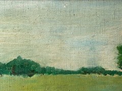 Mid-Century Modern (MCM) Original Farm Scene Horse and Pony – Oil on Canvas