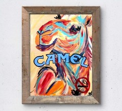 WS original camel no smoking hand painted 14X11 canvas abstract modern wall art