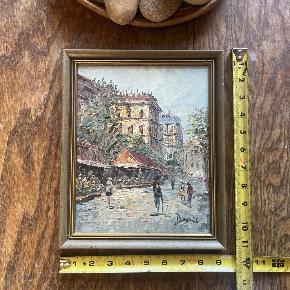 Oil Painting Paris, France ~ French Street Scene ~ Signed Davis