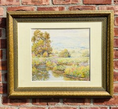 Washington DC. Artist Benson Bond Moore Pennsylvania Impressionist Landscape W/C