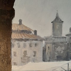 A-557 Jordi Serrat Balasch (1935) Oil On Canvas Urban Landscape Signed 1