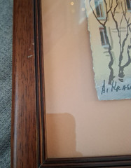 Signed & Framed Anatole Krasnyansky Serigraph Print 194/350 Village Art