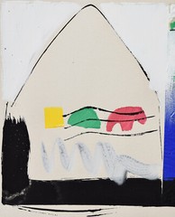 Wolff Mirus *1945 Wiesbaden / Gouache & Collage „2. Brief an L“ 1990 / Ritschl