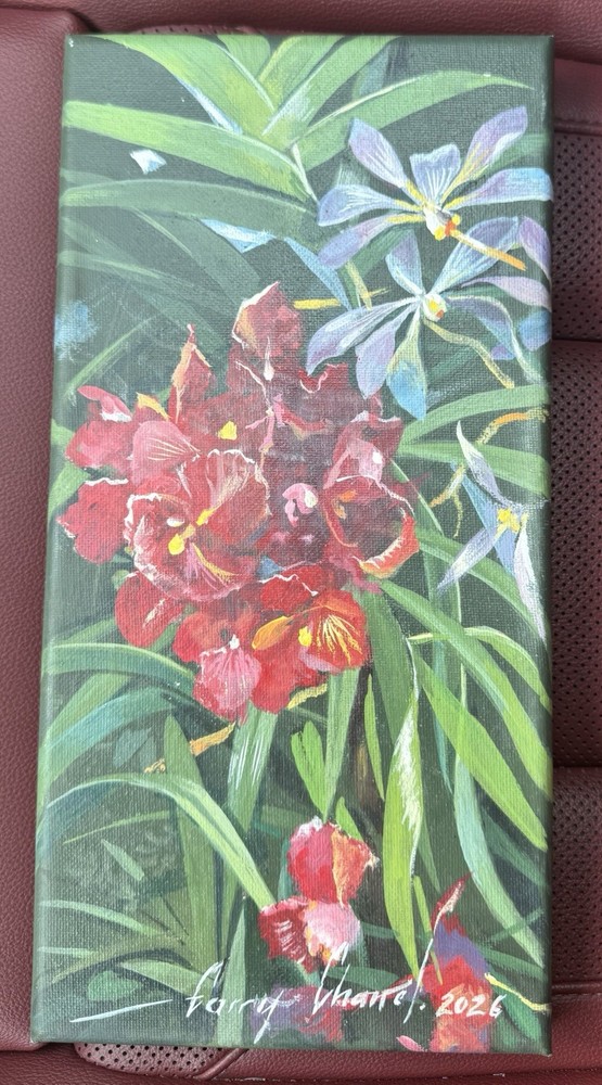 6×12 ORIGINAL HAITI HAITIAN ART PAINTING BY GARRY CHANEL