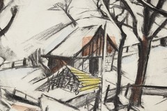 Karl Schropp 1899-1978 Heidelberg / Large Watercolour & Charcoal „Schonach“ Black Forest