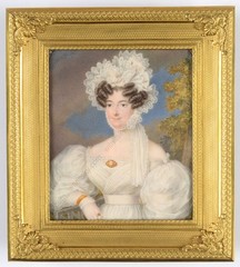 Antonin Bayer (1768-1833) “Portrait of an aristocratic lady”, miniature, ca.1830