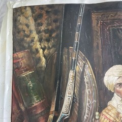 Vintage Orientalist School Oil On Canvas Painting Middle Eastern Moorish22″X27″