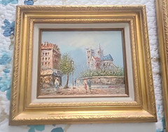 VTG Collection of 4 Caroline Burnett Canvas Original Oil Painting Framed Signed