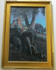 KENT BUTLER WESTERN PAINTING COWBOY Listed Famous PORTRAIT Evening AMERICANA