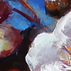 SPRING WHITE FLOWERS Daffodils Still Life Art Oil painting 8X8