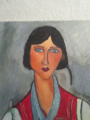 AMEDEO MODIGLIANI Gypsy Woman with Baby Repro OIL Painting 30“x40″