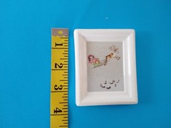 Villeroy Boch Galerie Bone China Miniature Picture West Germany Sleigh Reindeer