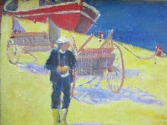 VINTAGE PAINTING MARIA CALVO IMPRESSIONIST LANDSCAPE LAGUNA MODERNIST BEACH