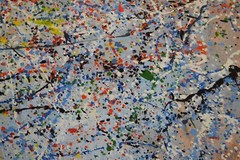 Jackson Pollock style Professional￼ Artist Canvas￼ painting￼ 72”X60”Abstract,6ft