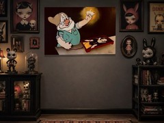 Snow White Operation Parody Painting Signed Brooke Etep 36×24 Original Art