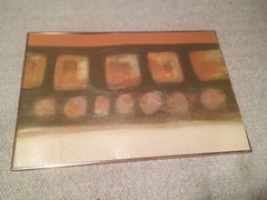 VTG Mixed Media Art Painting Deborah Small 29×20 Inch Metal Framed