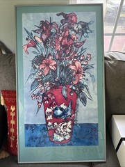 Sara Eyestone “American Batik” Floral painting