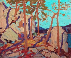 Pine Cleft Rocks Painting by Tom John Thompson Reproduction