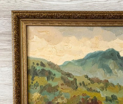 Vintage oil painting framed