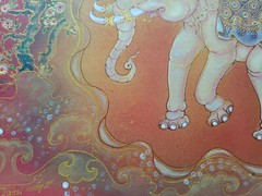 THAI ELEPHANT Acrylic Painting on SATIN 15.5 X 11.5 inch symbol of success