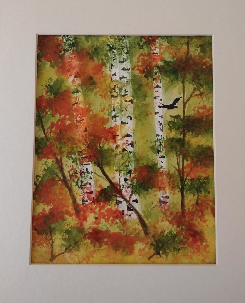 Watercolor paintings original/Signed/11×14 Mat Opening 7 1/2 x 9 1/2