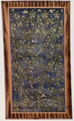 Miniature Painting Persian Art Work Silk Paper Handmade Tree Of Life 6.3 x 11″