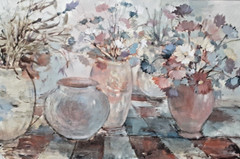Framed unknow Artist „Still Life Floral“ 43.5″ x 31.5″ Oil Painting was $920