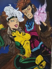 Gambit And Rogue Painting 24×20
