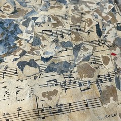 Original Mixed Media Abstract Art Collage 11×14 „In The Sweet Long Ago“