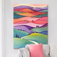 Minimalism Abstract Canvas Cliff Seascape Texture Large Wall Art Wabi-sabi Wall