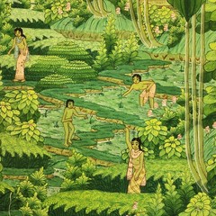 Very Attractive Balinese Painting Signed 23 X 30 3/4 Sulandra Penestanen