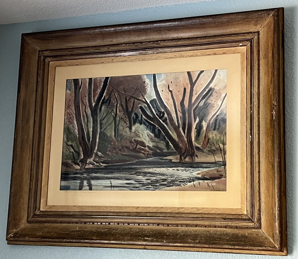 Milford Zornes (1908-2008) Early Original California Watercolor Painting -1939