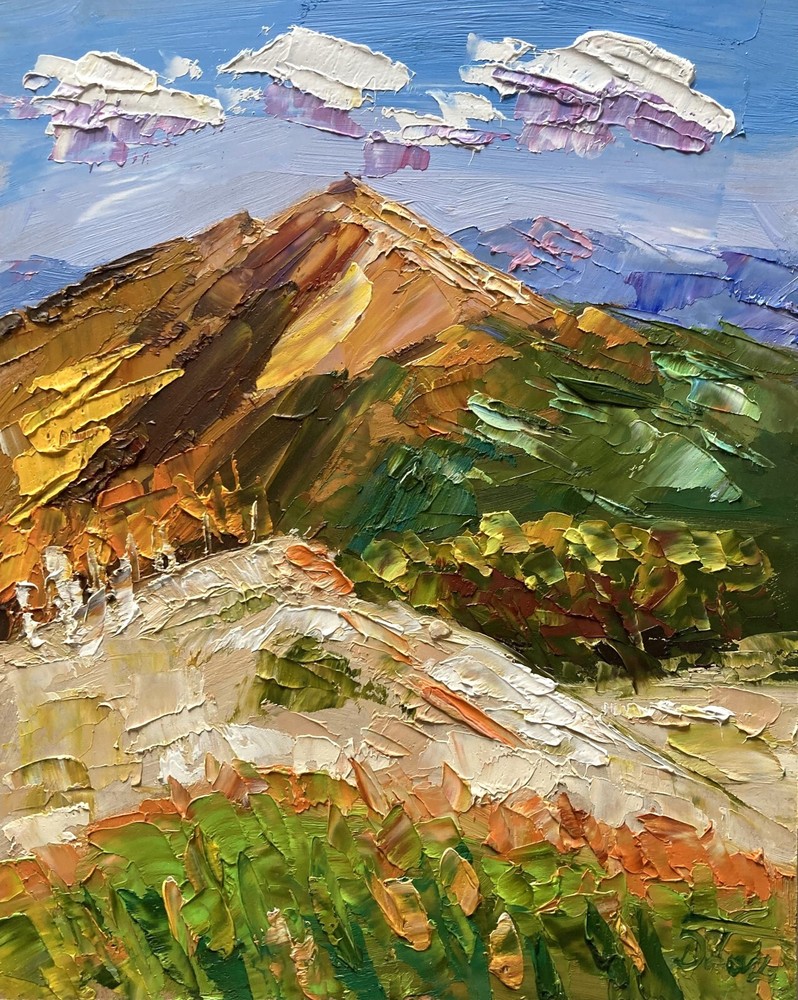 Landscape California Impressionist Original Oil Painting Dorothy Laz Mountains