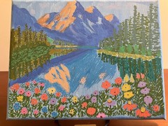 8×10 Acrylic Painting Specialist Mountain &Lake Passion „Limited Edition“
